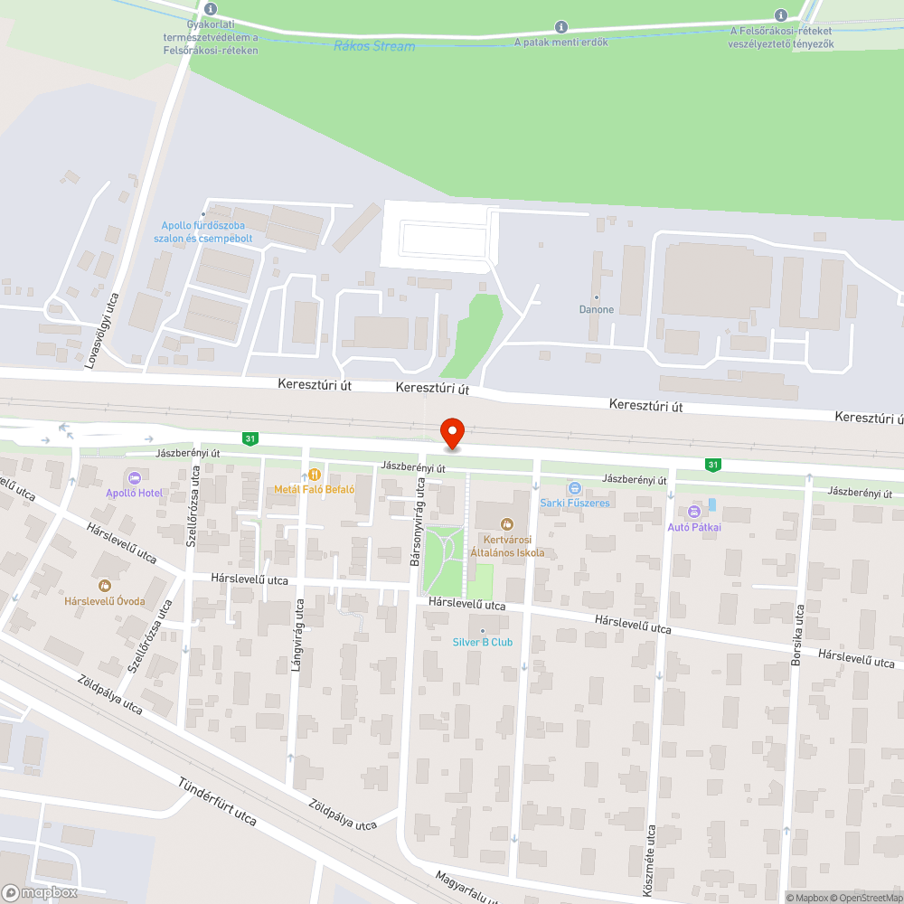 Közterületen lejárt műszakival illegálisan tárolt jármű bejelentés helye