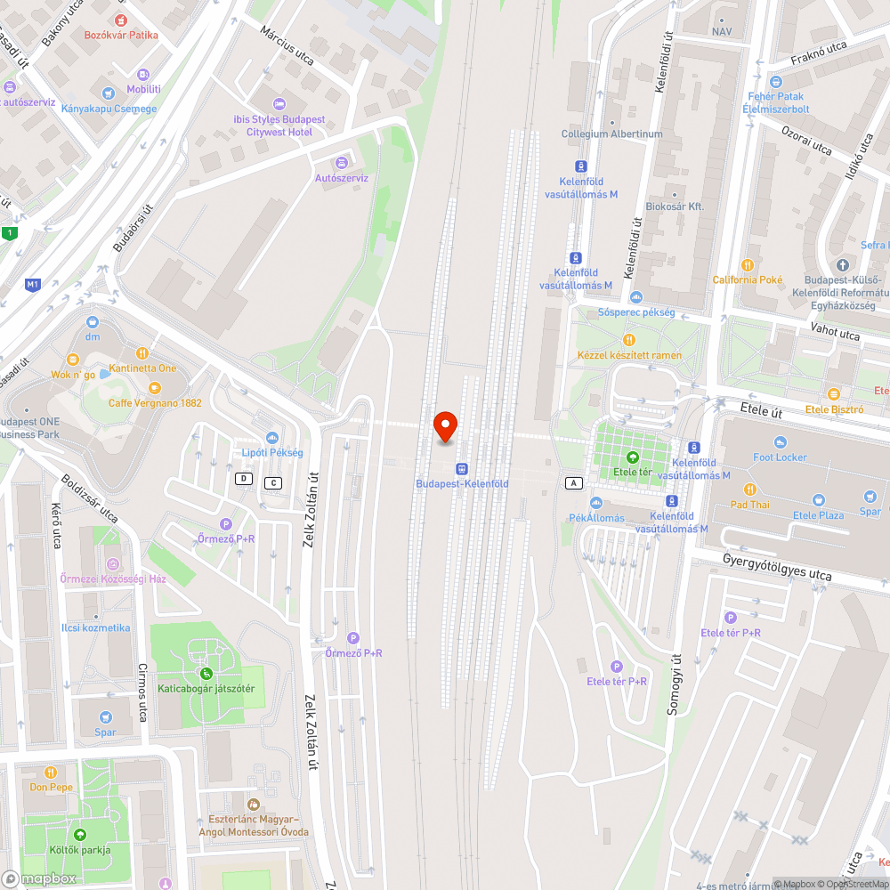 MÁV Kelenföld utastájékoztatók bejelentés helye