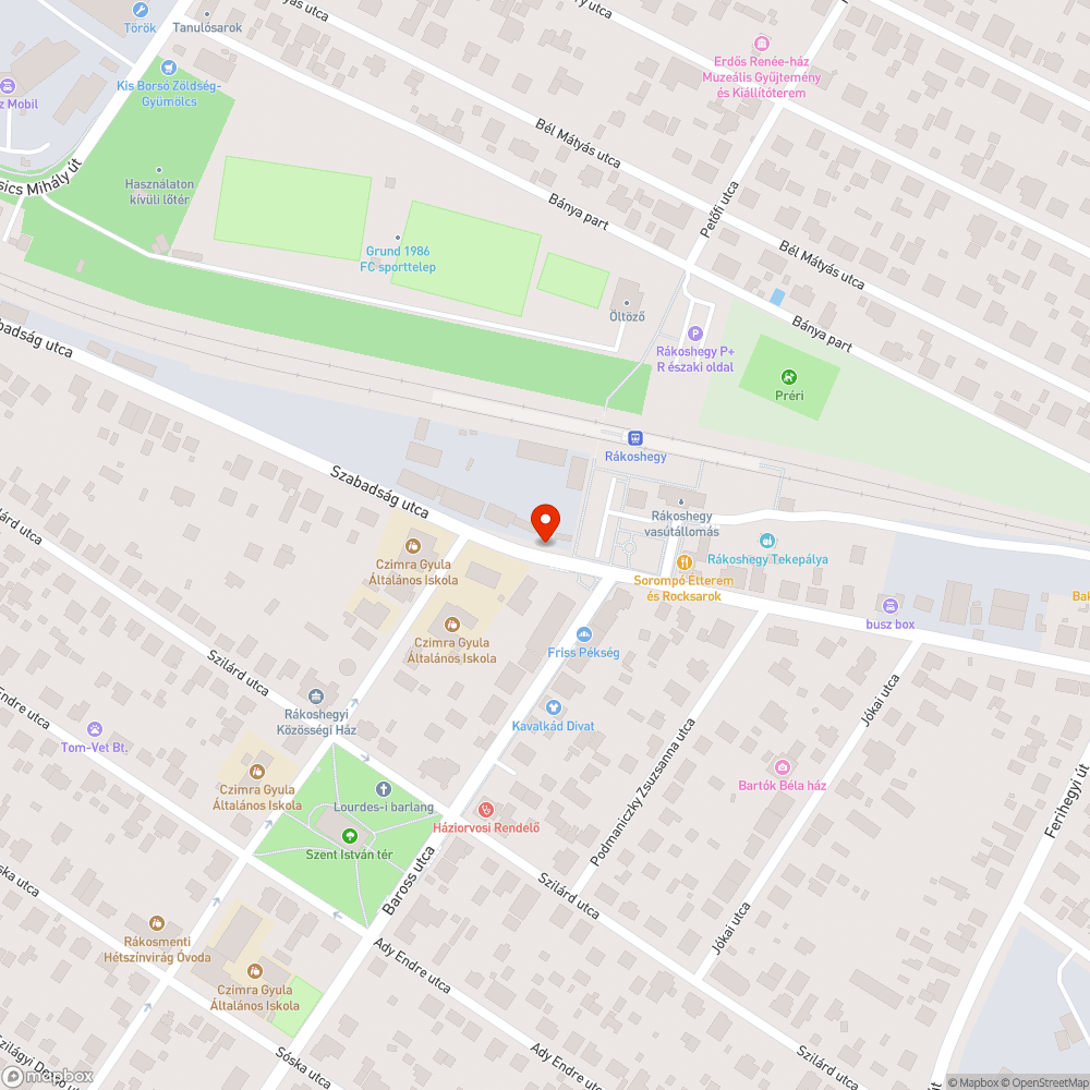 Uthiba bejelentés helye