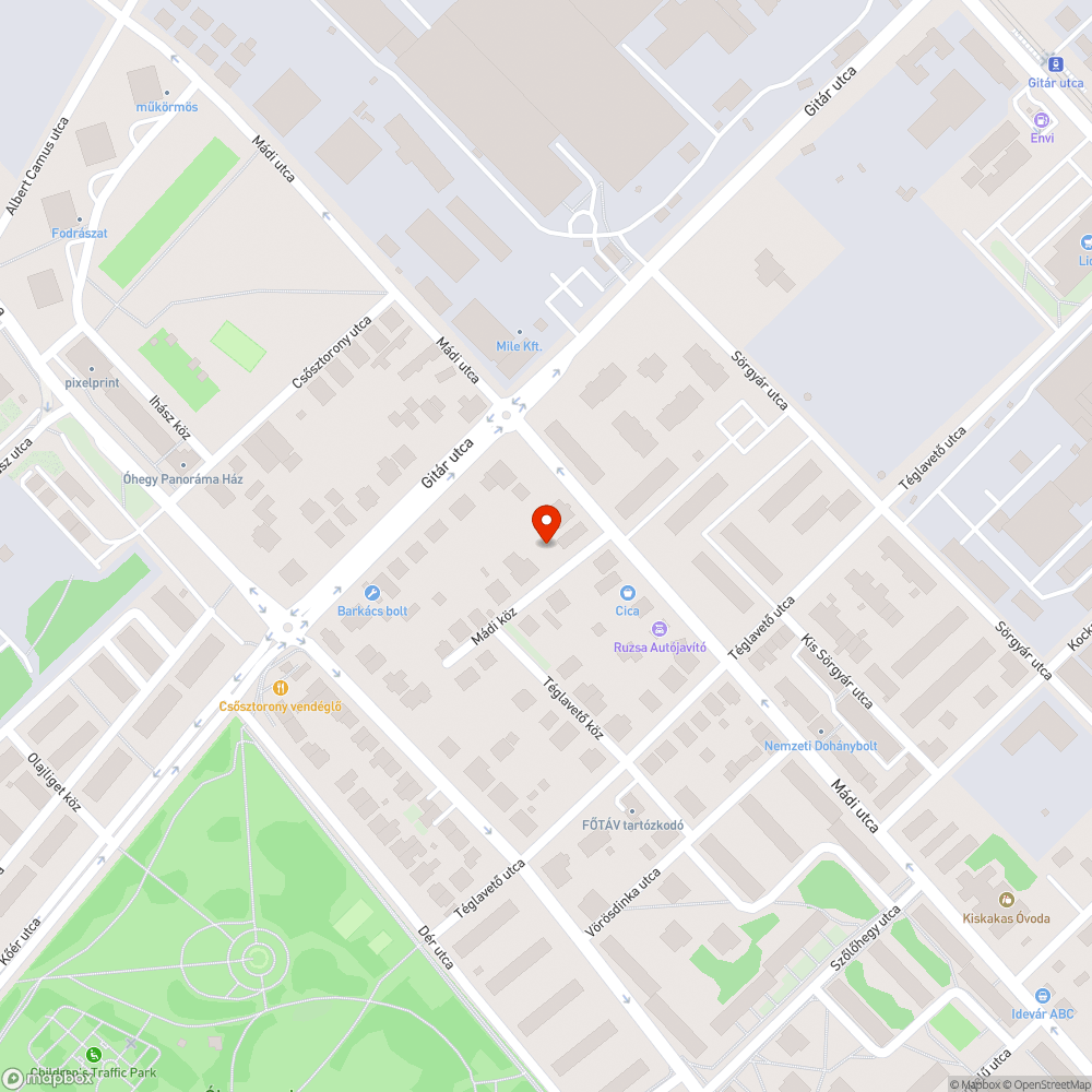 Közterület zöld felületének pusztítása bejelentés helye