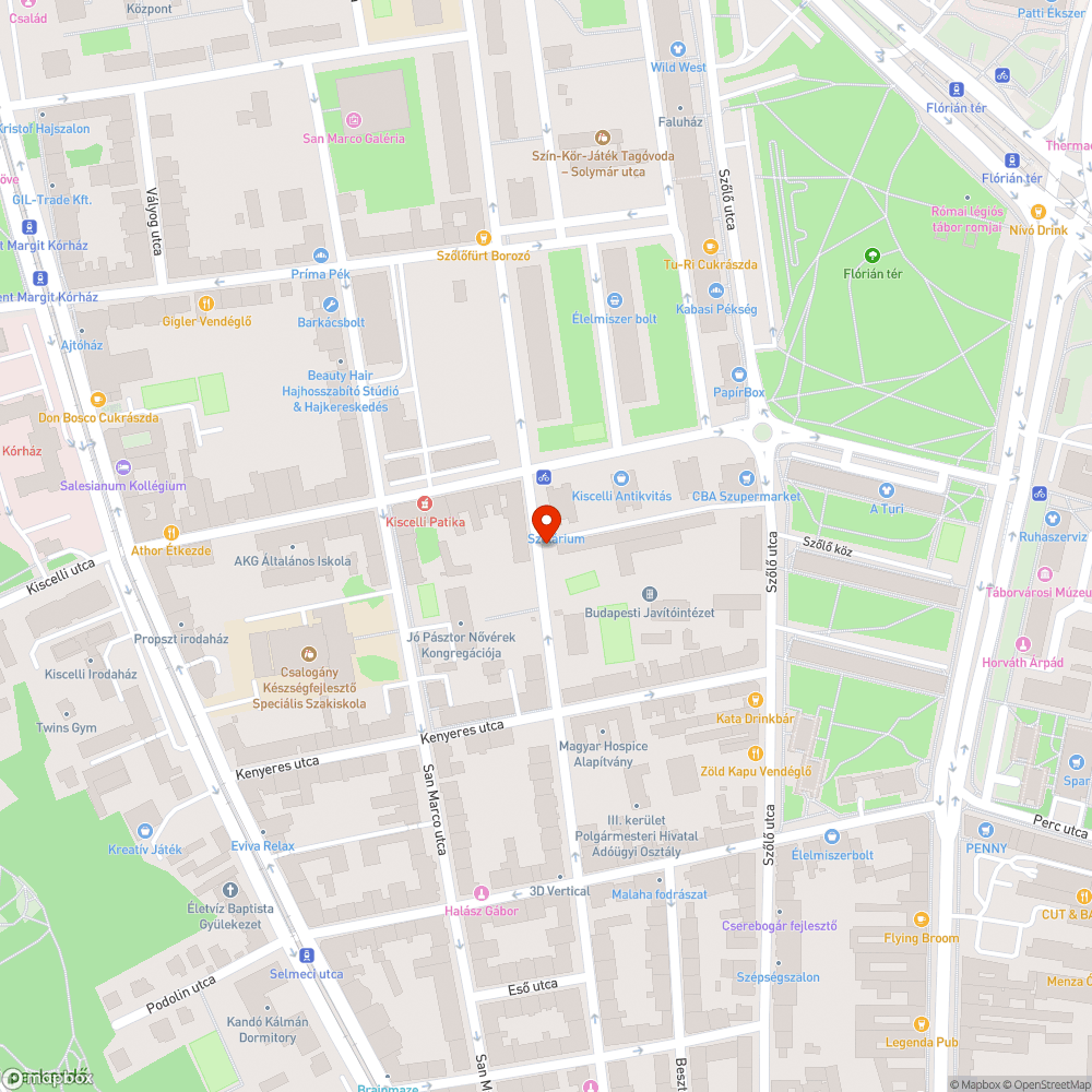 Zápor utca szemét bejelentés helye