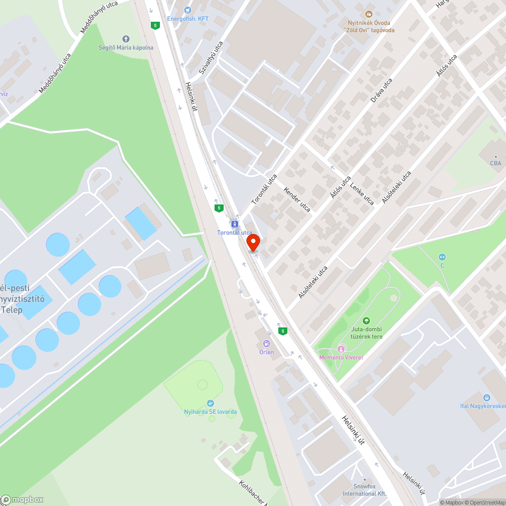 Megközelíthetetlen Torontál utca HÉV megálló bejelentés helye