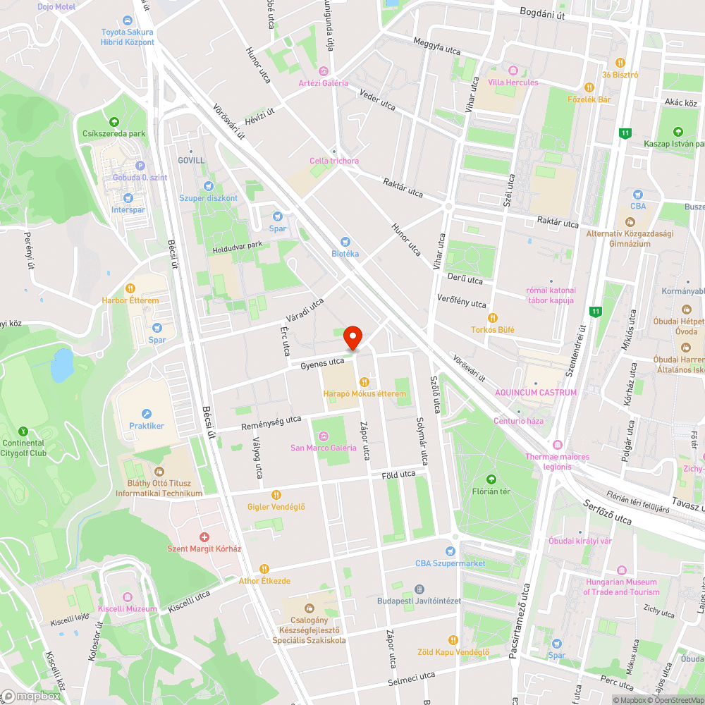 Gyenes utca, Zápot utca szemét bejelentés helye