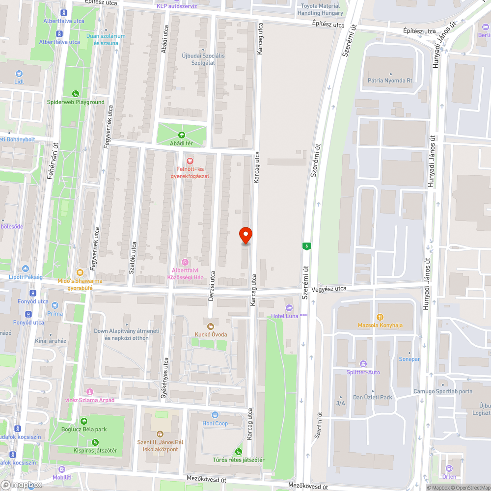 Kiégett, elhagyott jármű bejelentés helye