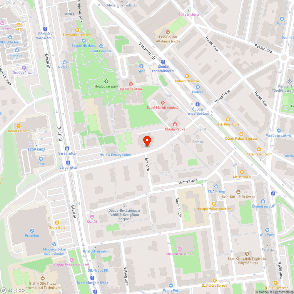 Szemét és falevél a járda mellett bejelentés helye