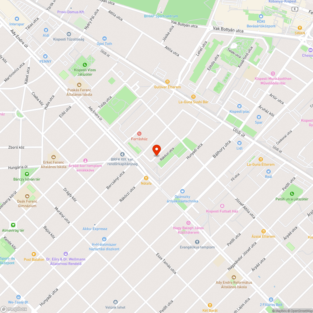 Korhadt fa bejelentés helye