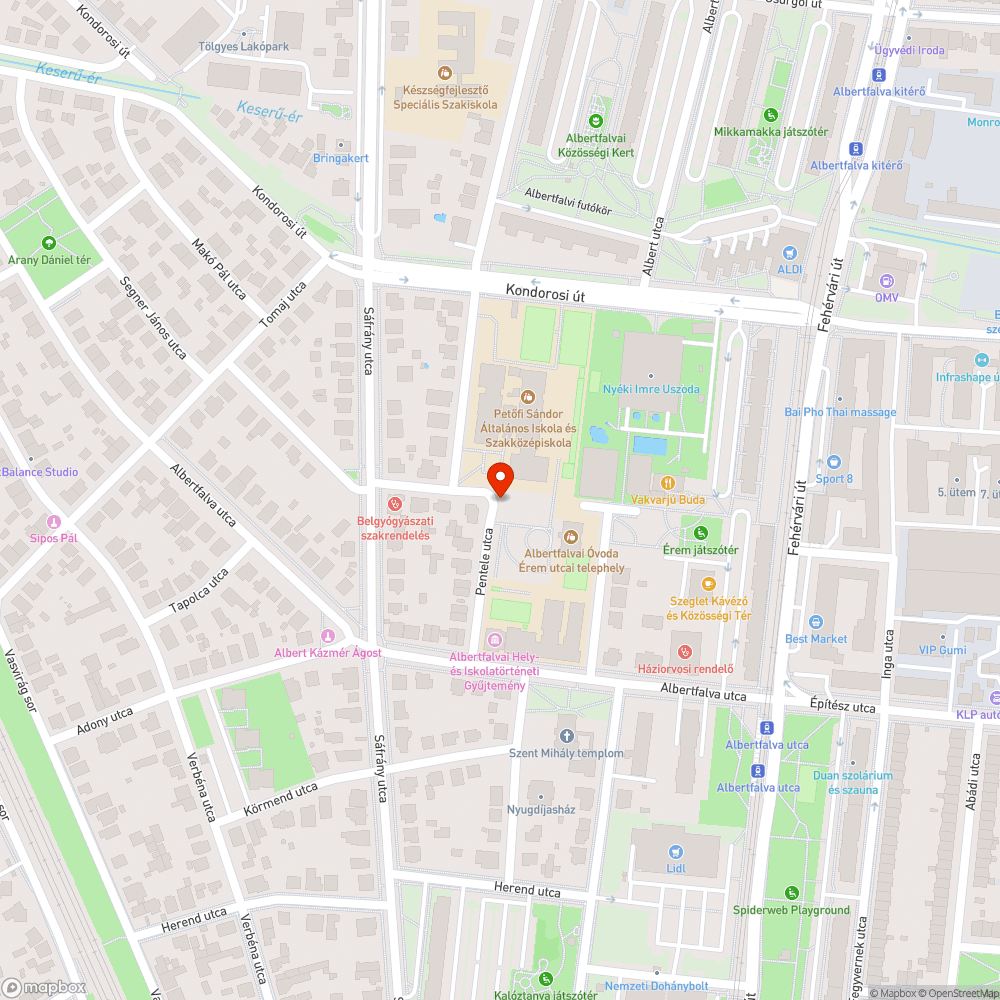 Kiégett lámpa bejelentés helye