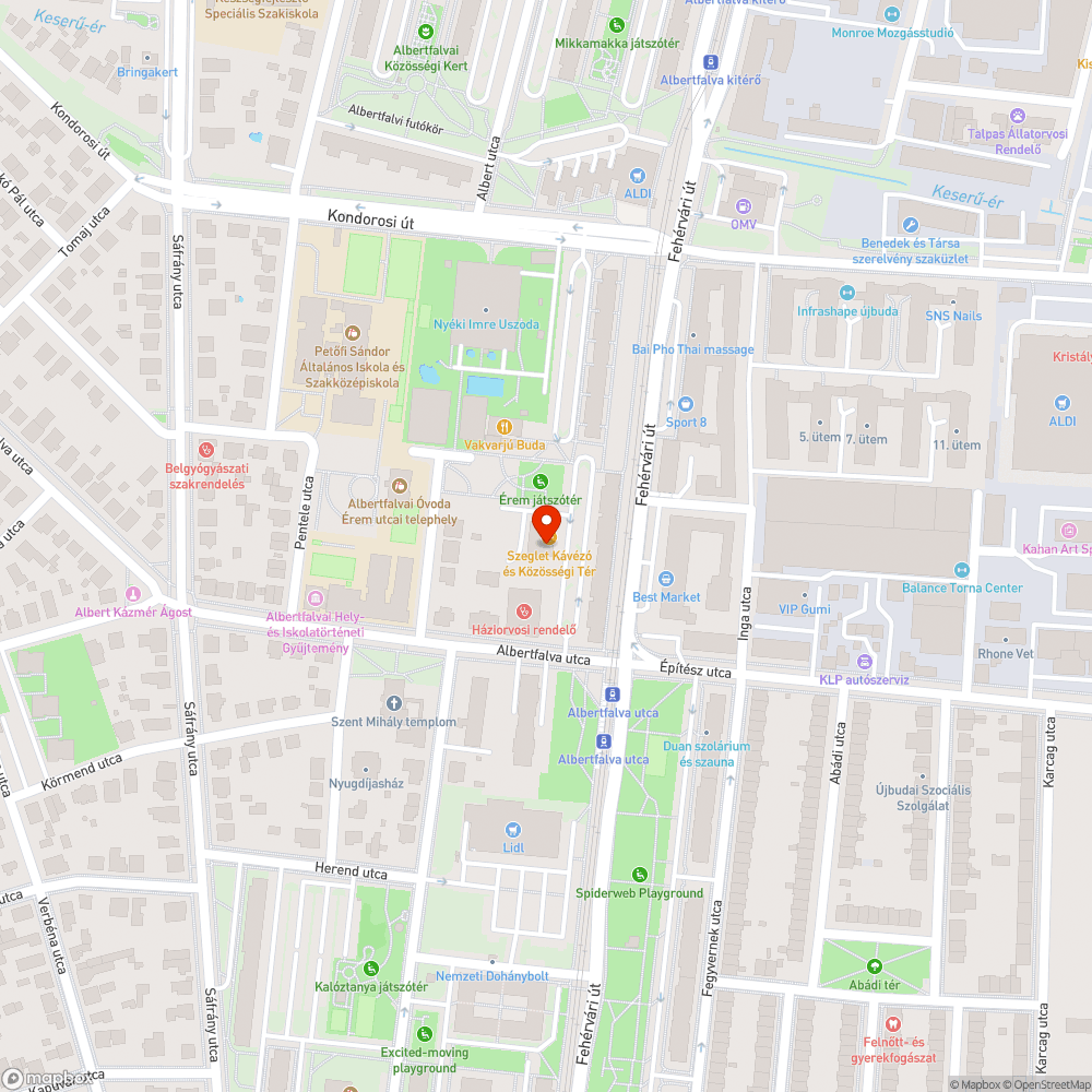 Szemetes közterület bejelentés helye