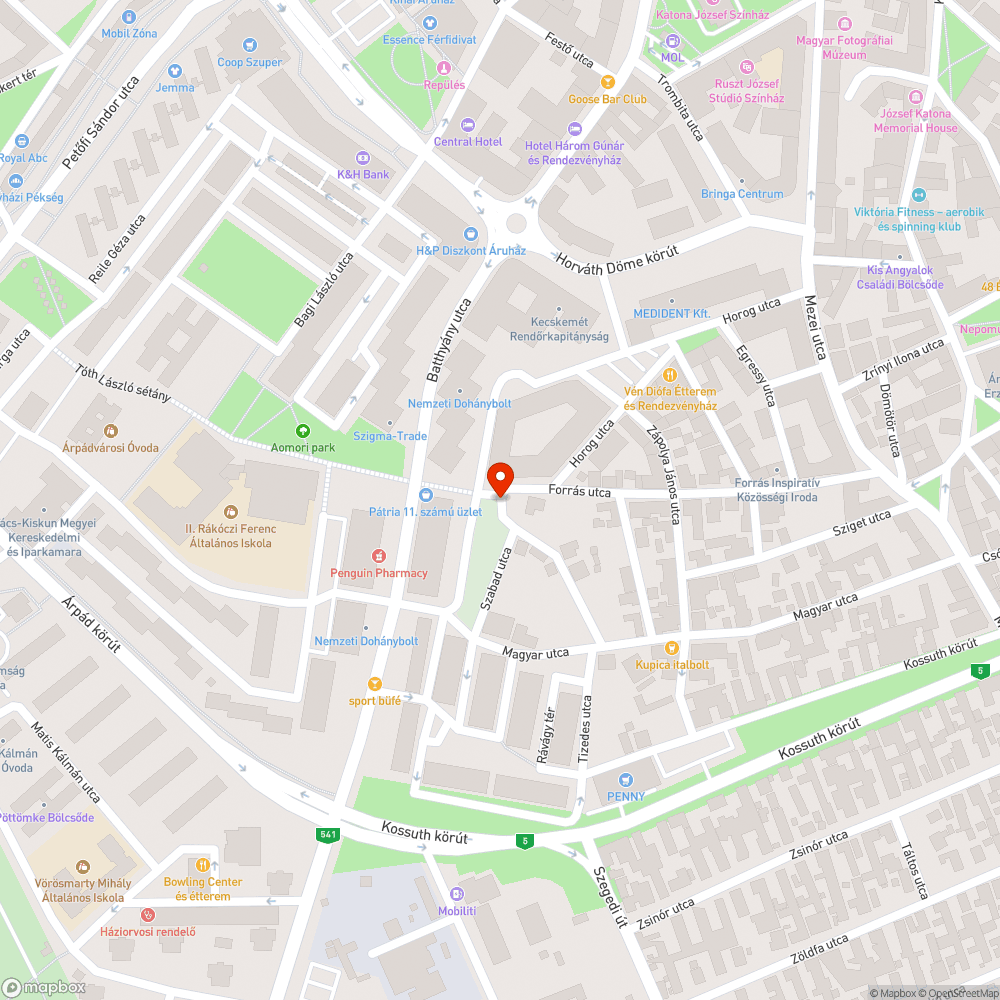 Nincs közvilágítás bejelentés helye