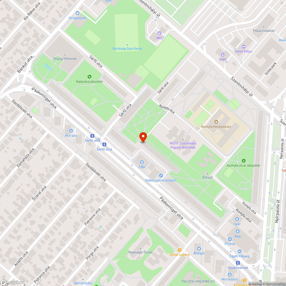 Szemét bejelentés helye