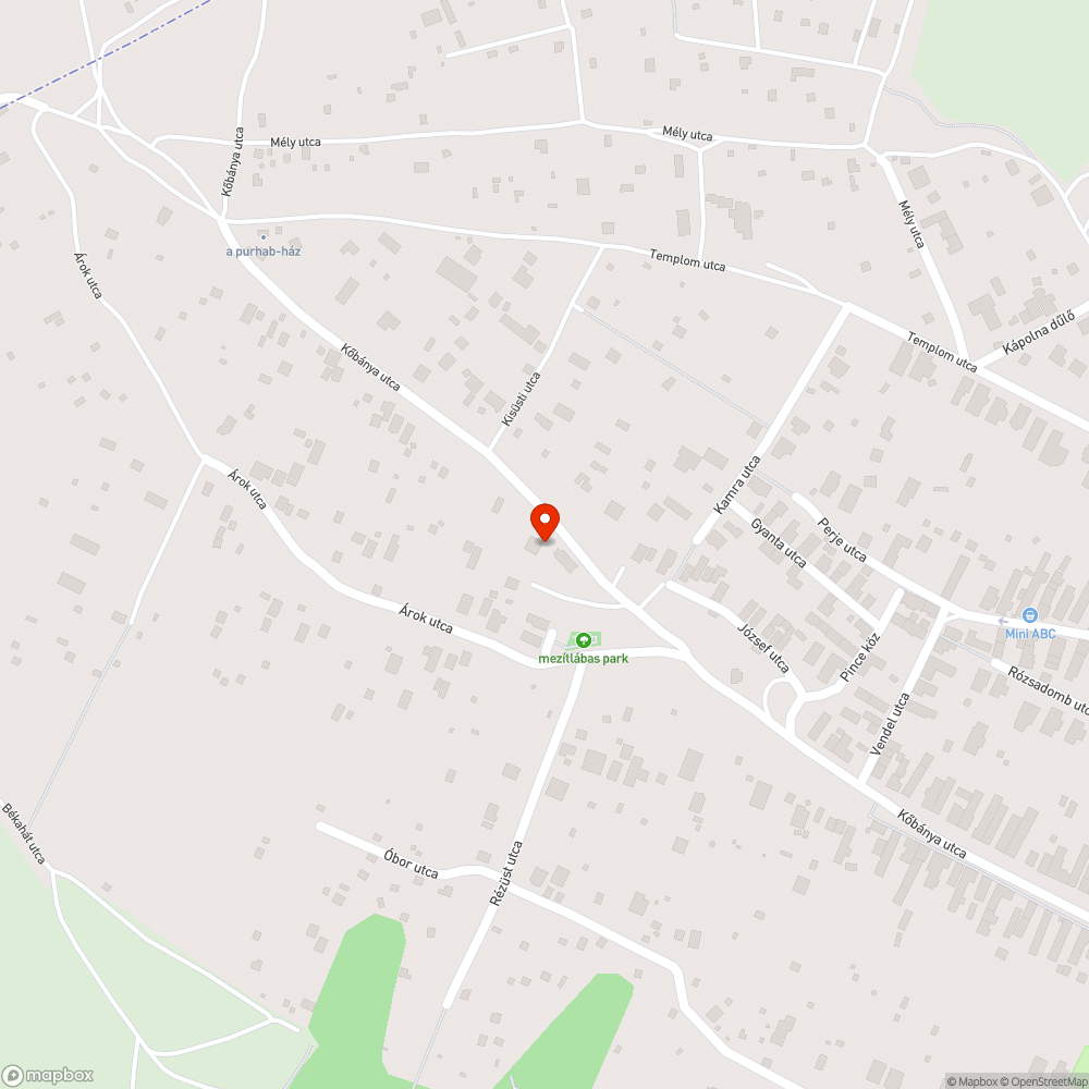 Beszakadt út bejelentés helye