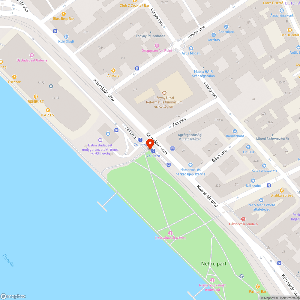 NEHRU PART emlékkő bejelentés helye