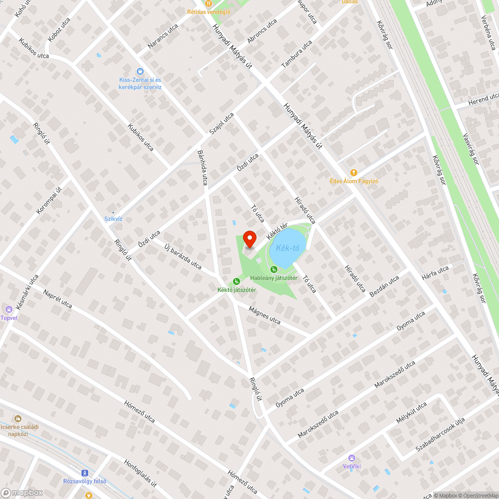 Kiszáradt fa bejelentés helye