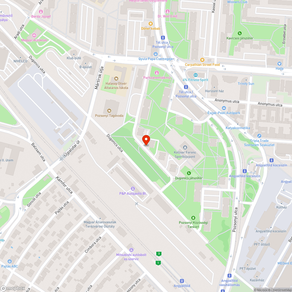 Folyó tűzcsap bejelentés helye