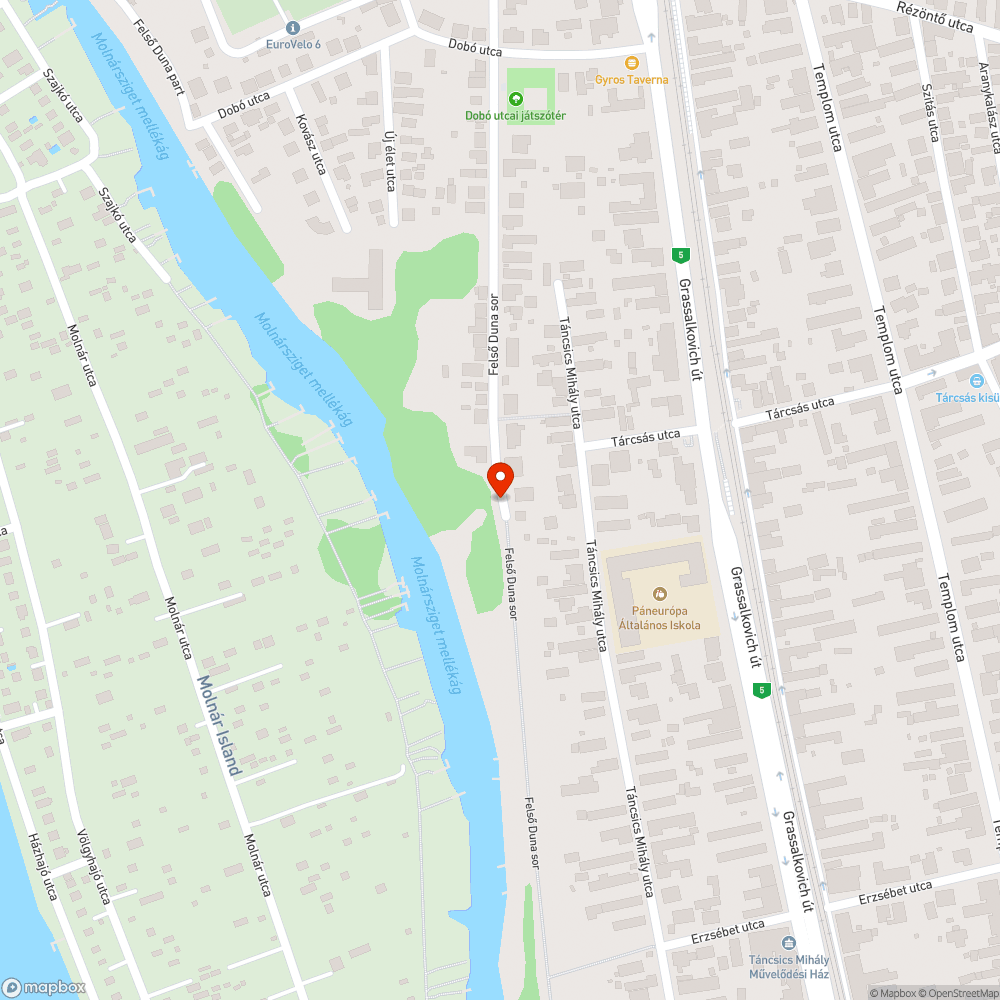 Soroksári kerékpár út mellett szemét bejelentés helye