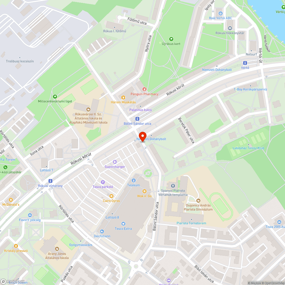 Kátyú a Bálint Sándor utca elején bejelentés helye