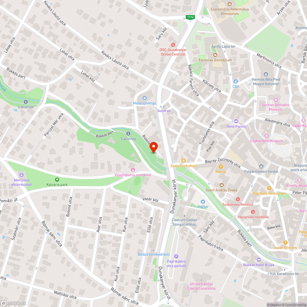 Megereszkedett kábel a Bükkösparton bejelentés helye