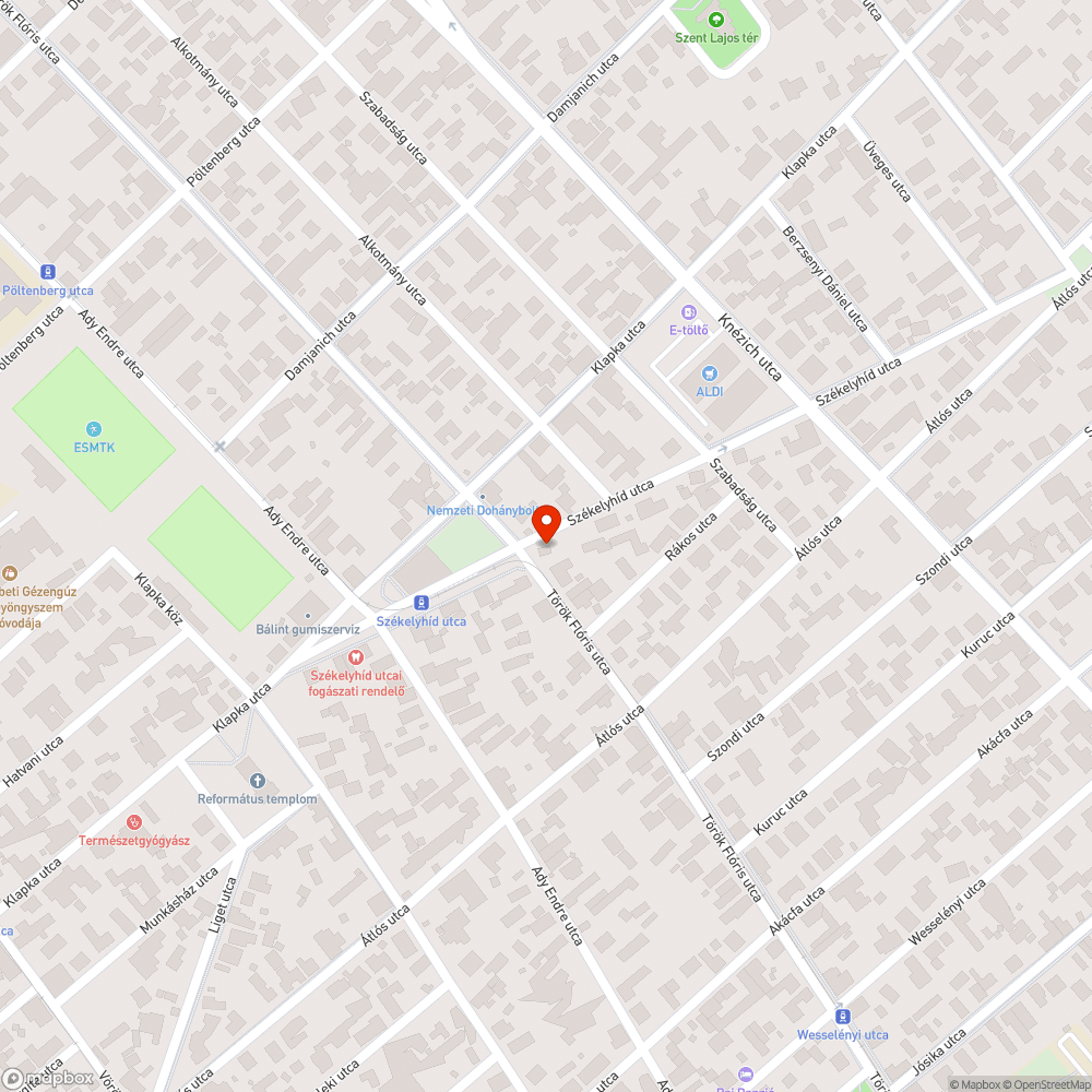 Elhagyott autó bejelentés helye