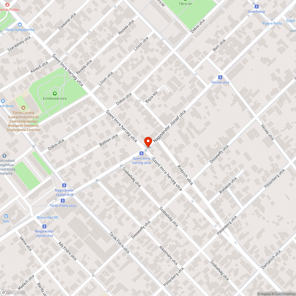 Kátyúk bejelentés helye