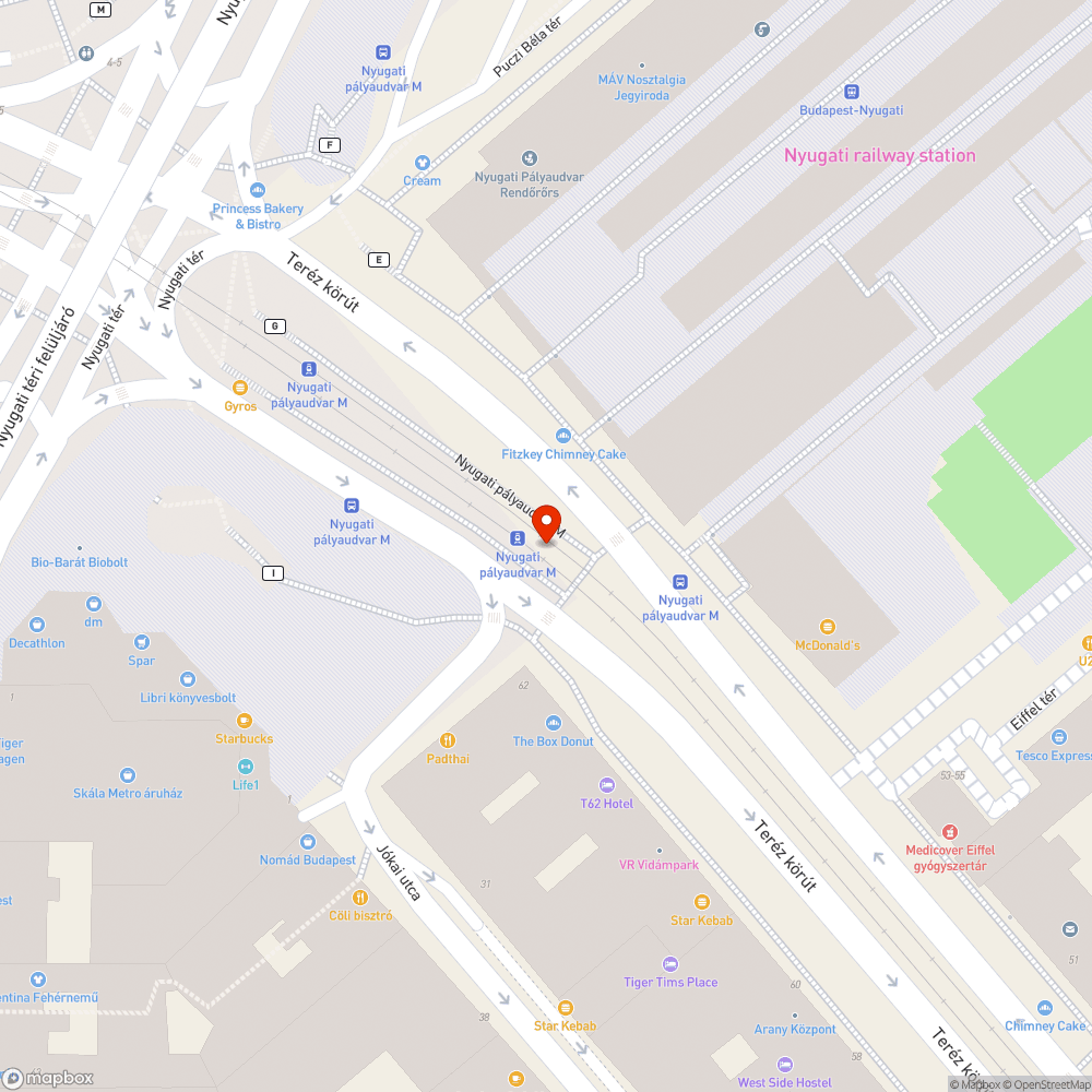 Ürítetlen szemétgyűjtő a 4-es 6-os villamosmegállóban a Nyugati térnél bejelentés helye