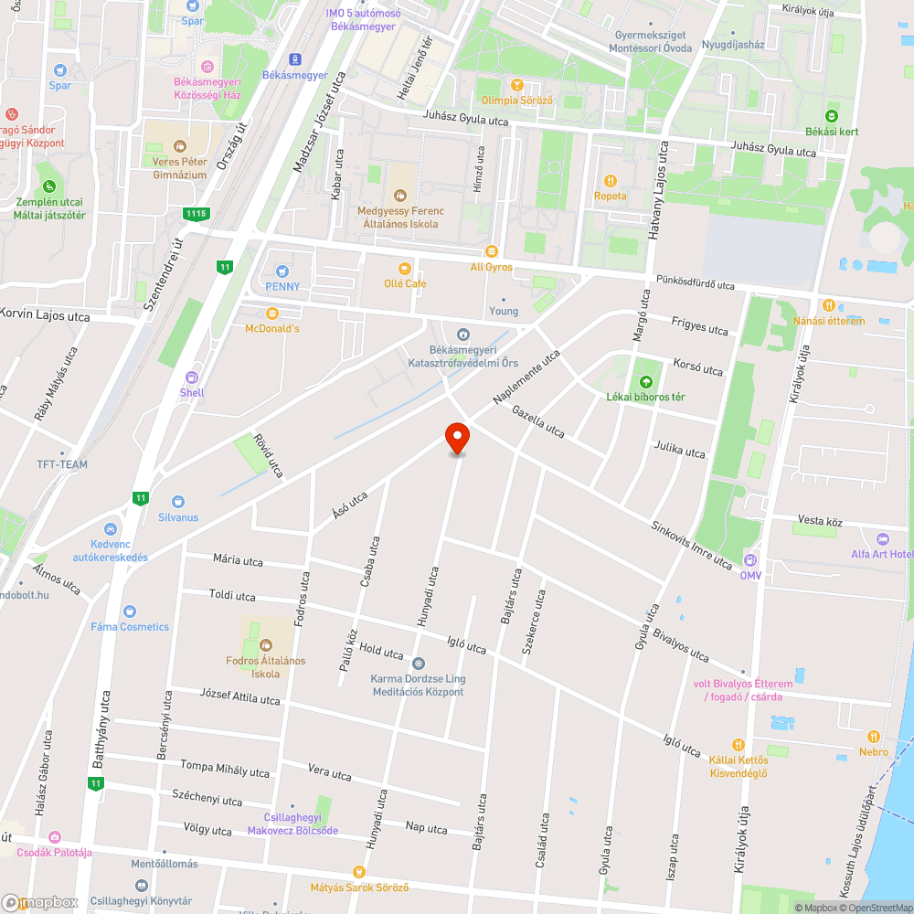 Hunyadi utca egyirányúsítási problmái bejelentés helye