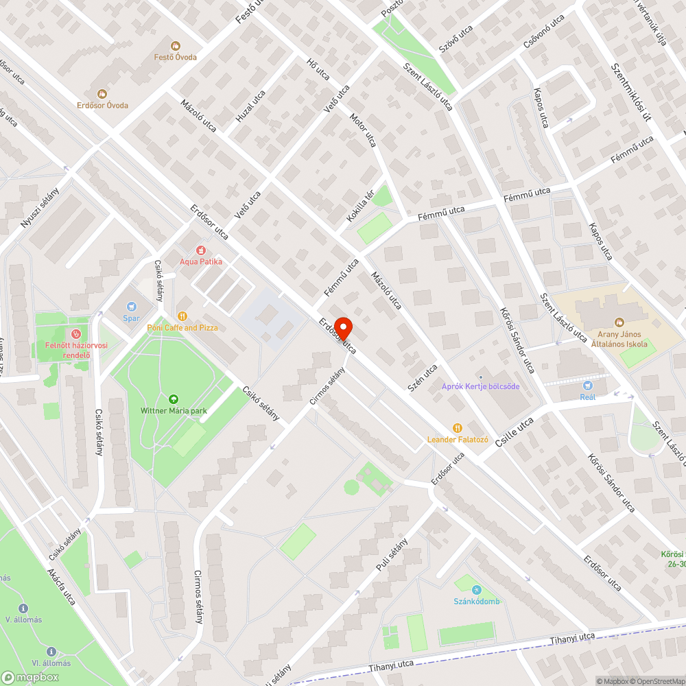 Rozsdás doboz bejelentés helye