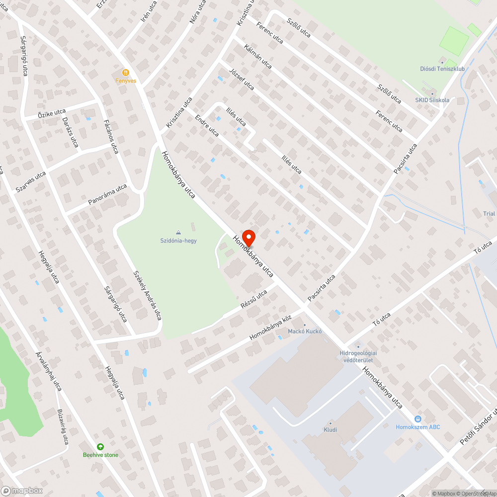 Elmosott útpadka bejelentés helye