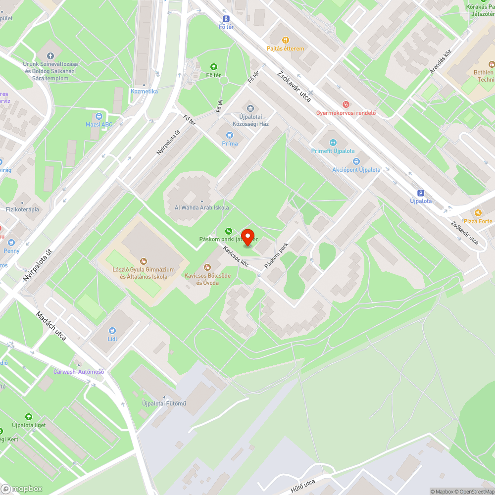 Felújjított járda bejelentés helye