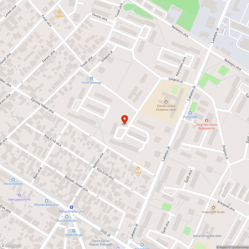 Tűzcsap Folyik bejelentés helye