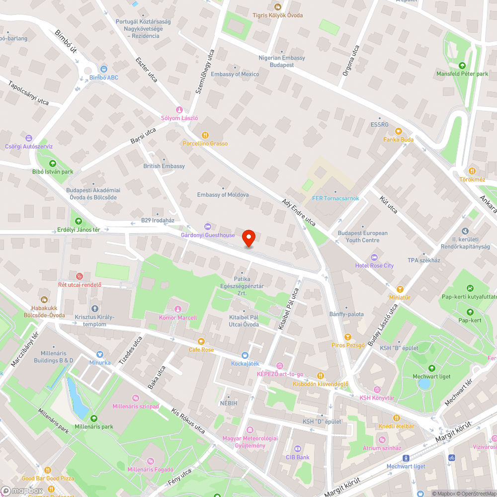 Kátyú bejelentés helye