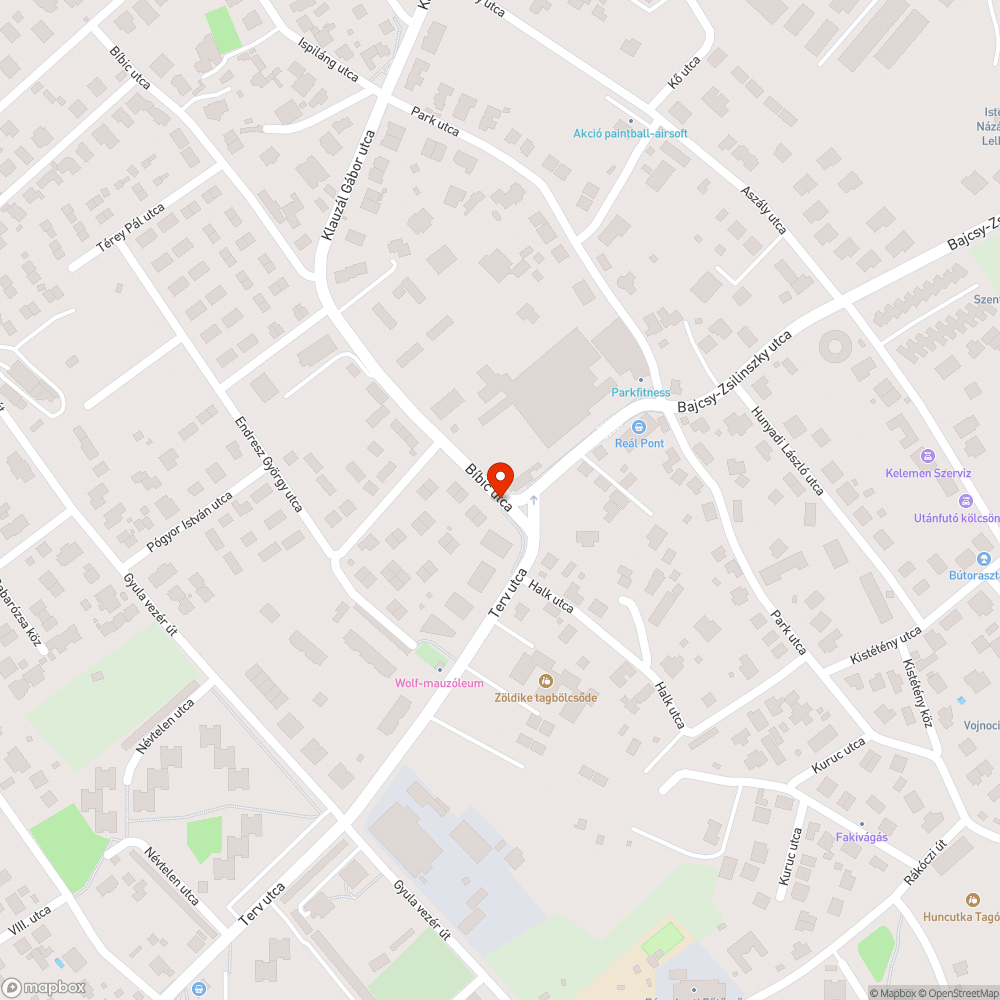 Zöldön parkolás bejelentés helye