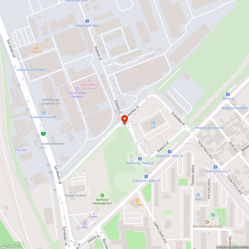 Elhagyott jármű bejelentés helye