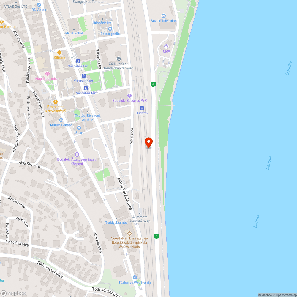 Budafok állomás bálványfákkal szennyezett bejelentés helye