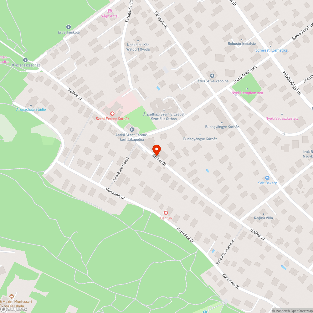 Széher út kátyúi 2 bejelentés helye