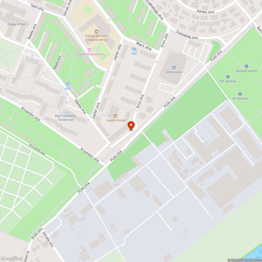 Kátyú - Orion utca bejelentés helye