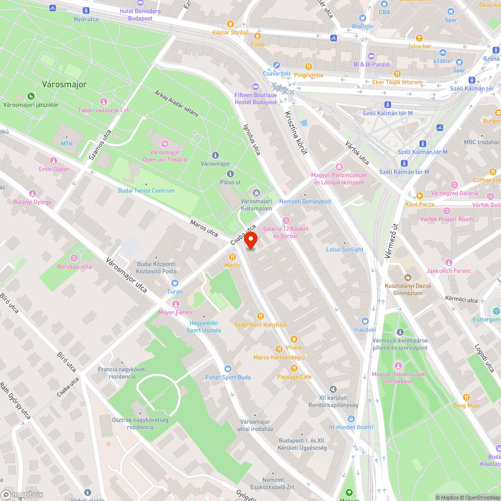 Keresztben a járdán bejelentés helye