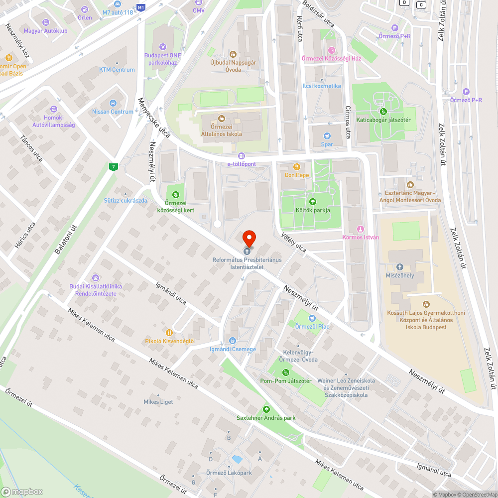 Elhagyott autó bejelentés helye