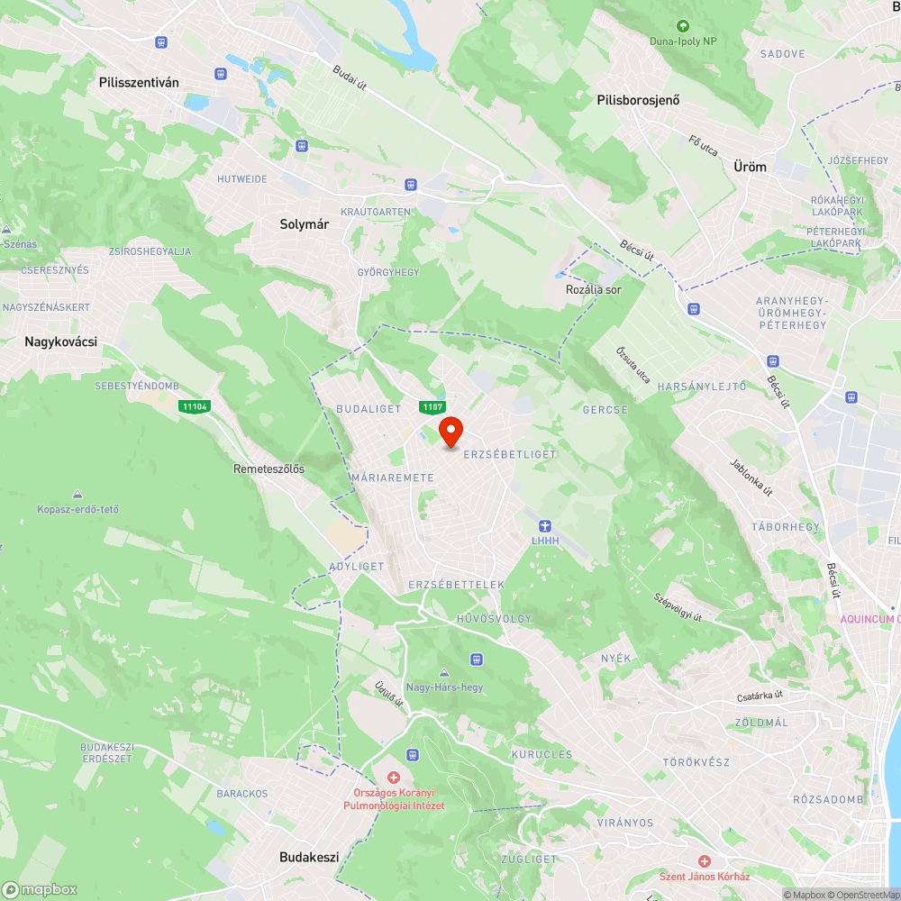 Földomlás - járda/parkoló omlás bejelentés helye