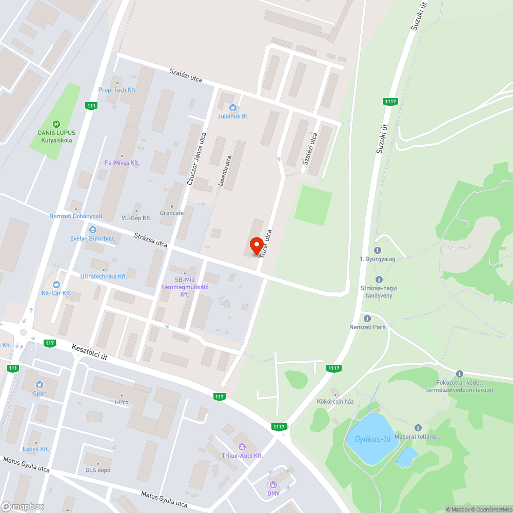 Szalézi lakópark és annak közvilágítása bejelentés helye