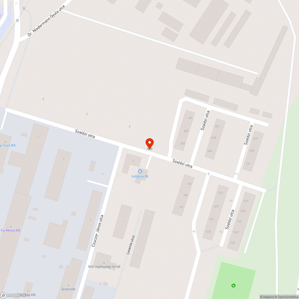 Szalézi lakópark és annak közvilágítása bejelentés helye