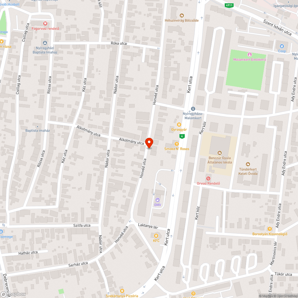 Túlrakott szemetes konténer bejelentés helye