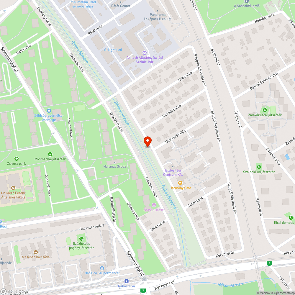 Szemétgyűjtő a patakban bejelentés helye