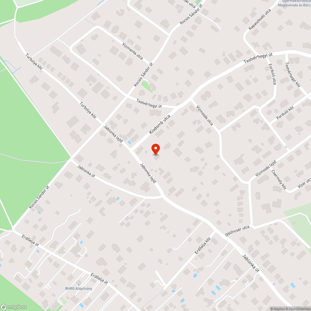 Kátyú bejelentés helye