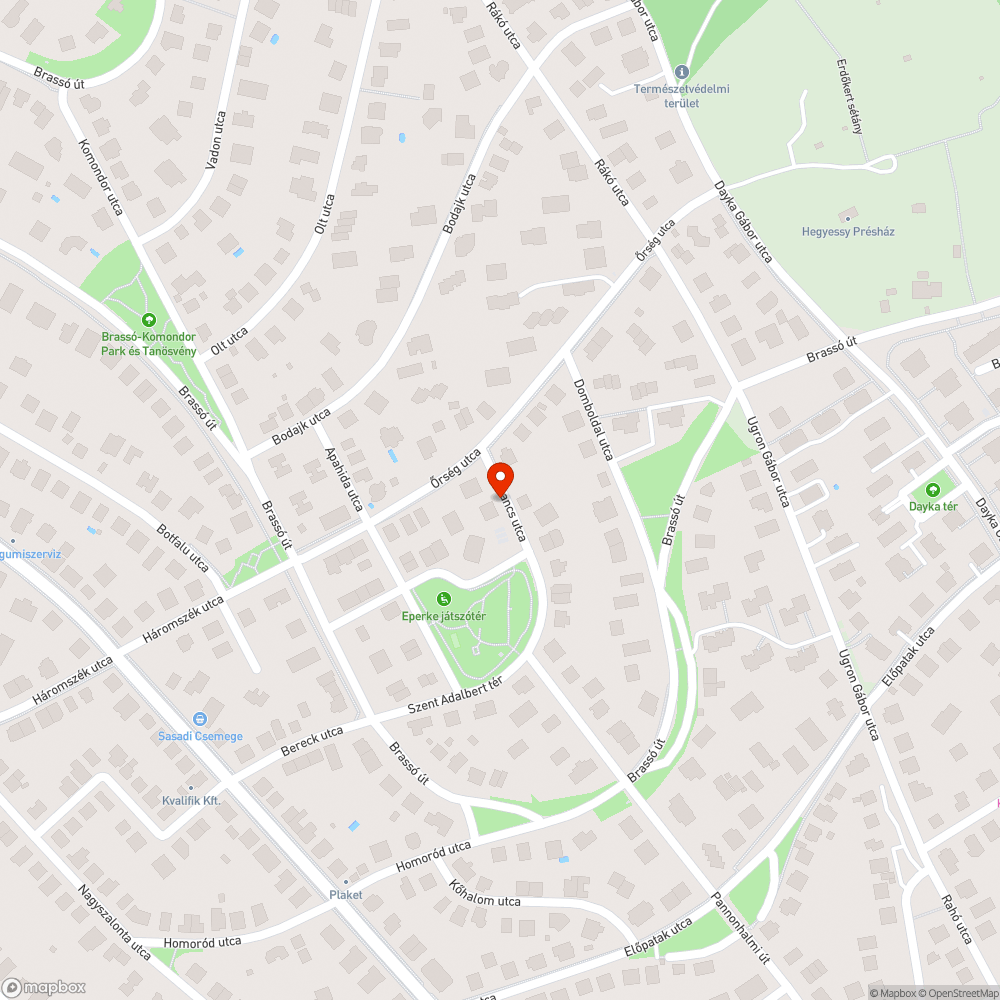 Karancs utca közvilágítás bejelentés helye