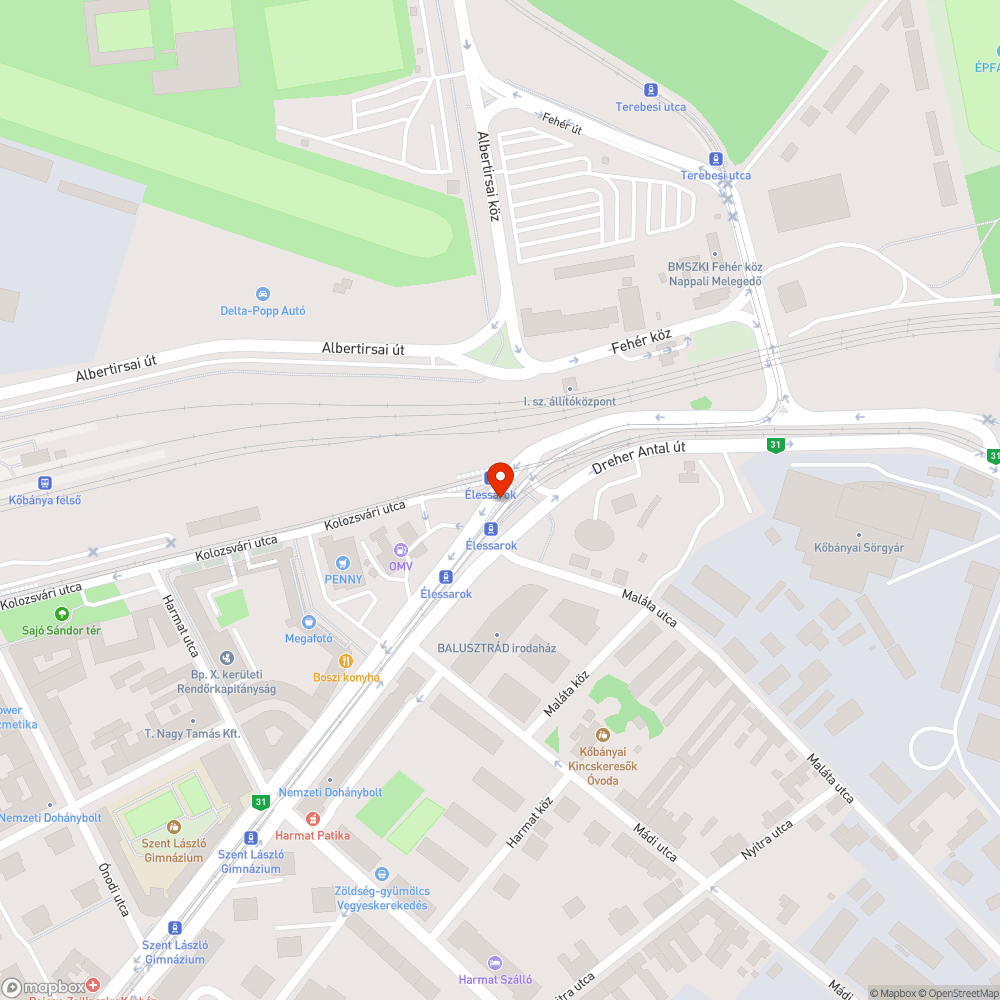 Szemetes megálló bejelentés helye