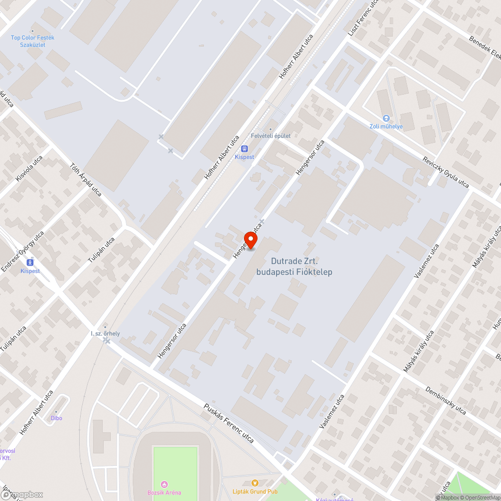 Balesetes jármű bejelentés helye