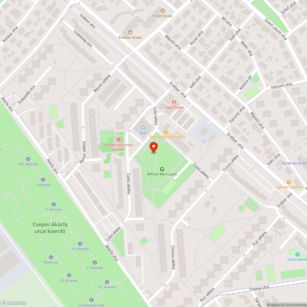 Összetört üveg a játszótér mellett bejelentés helye