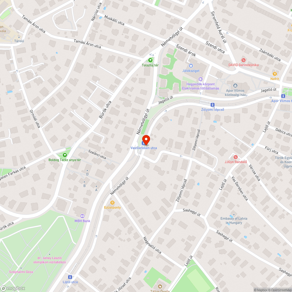 Leomlott kövek bejelentés helye