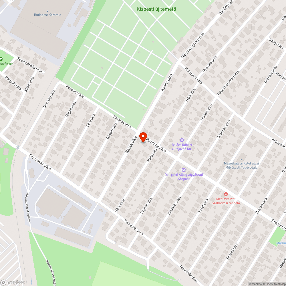 Buszmegálló graffiti bejelentés helye