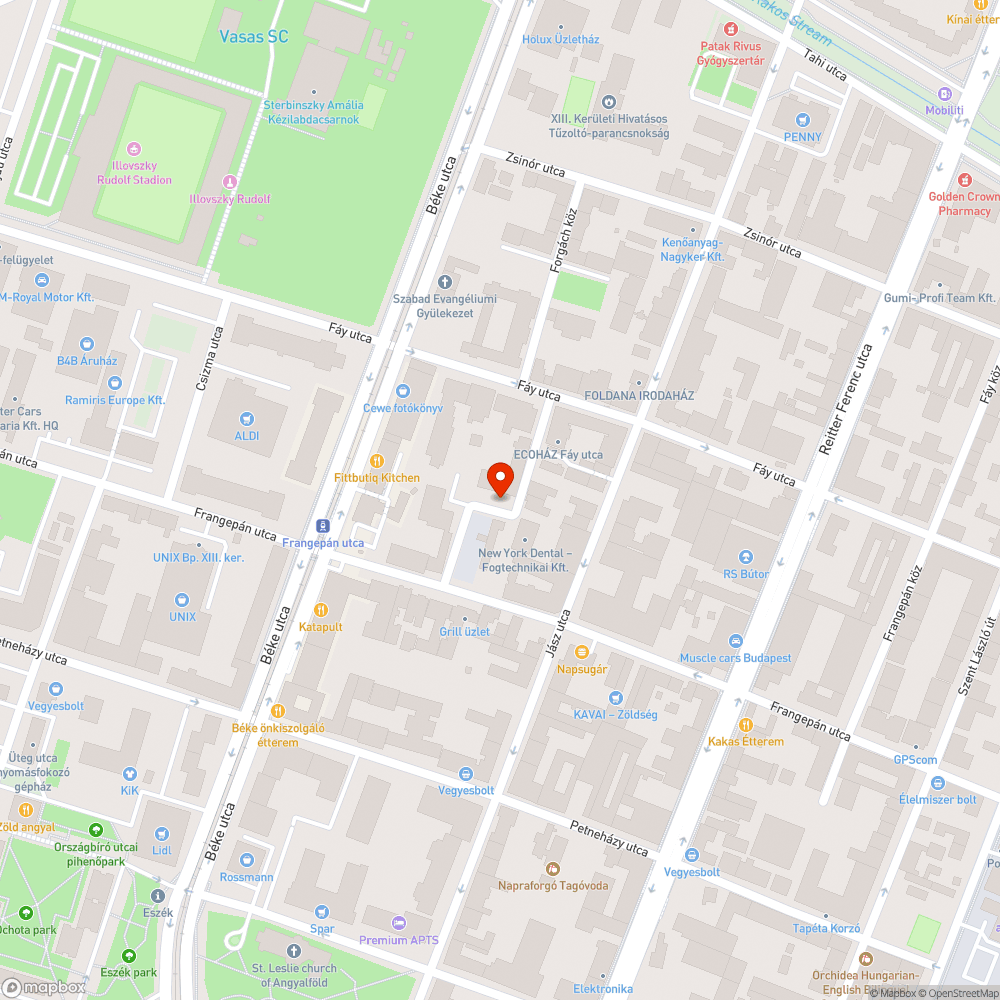 Évek óta nem működő közvilágítás bejelentés helye